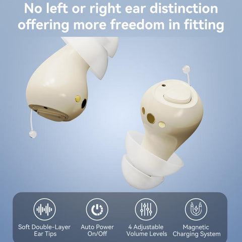 Invisible In-Ear Hearing Aid Smart Noise Reduction Sound Amplifier For Elderly, Invisible In-Ear Hearing Aid