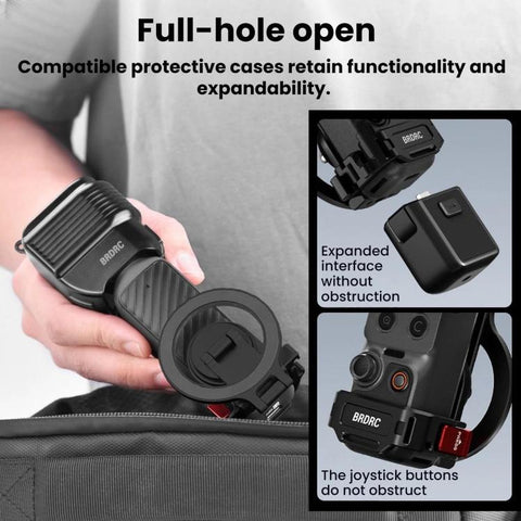 For DJI Osmo Pocket 4 / 4P / 3 BRDRC Teleprompter Magnetic Holder Cold Shoe Extender Phone Clip