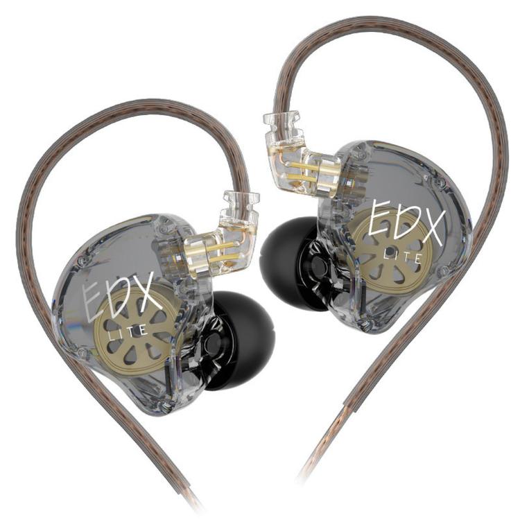 KZ-EDX Lite Internal-Magnet Dynamic Driver 1.2m Wired Earphones Deep Bass Detachable Cable Music Gaming Earbuds, Translucent Gray Standard, Translucent Gray With Mic, Transparent Standard, Transparent With Mic, Translucent Gray With Mic Type-C         ...