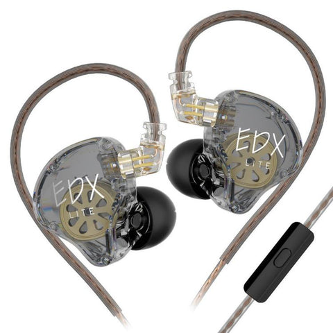 KZ-EDX Lite Internal-Magnet Dynamic Driver 1.2m Wired Earphones Deep Bass Detachable Cable Music Gaming Earbuds, Translucent Gray Standard, Translucent Gray With Mic, Transparent Standard, Transparent With Mic, Translucent Gray With Mic Type-C         ...