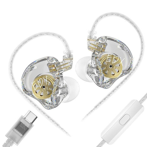 KZ-EDX Lite Internal-Magnet Dynamic Driver 1.2m Wired Earphones Deep Bass Detachable Cable Music Gaming Earbuds, Translucent Gray Standard, Translucent Gray With Mic, Transparent Standard, Transparent With Mic, Translucent Gray With Mic Type-C         ...