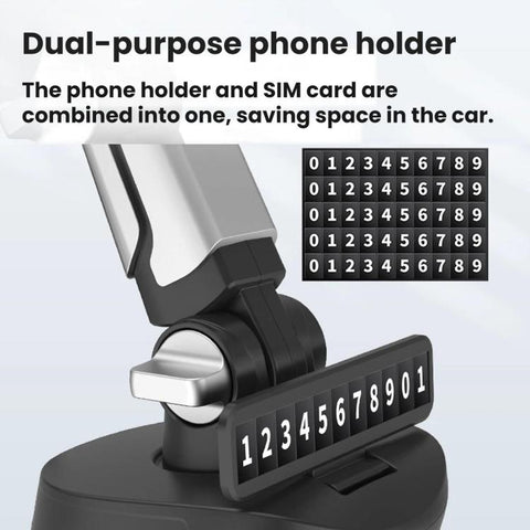 Car Suction Cup Rotating Phone Holder With Parking Sign, With Parking Sign