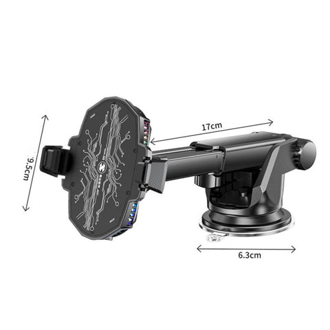 Car Phone Cooler Mount with Suction Cup & Telescopic Arm Semiconductor Cooling Holder with RGB, H5-C12