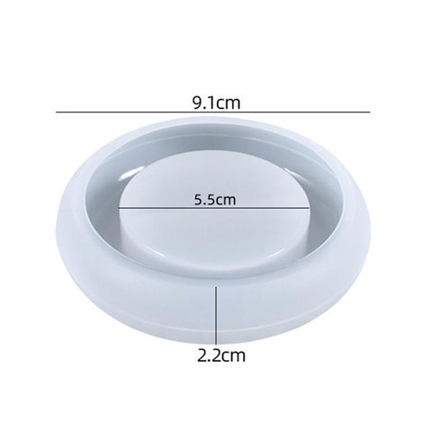 DIY Round Candle Holder Silicone Mold Resin Casting Mold For Tealight Holders, Candle Holder