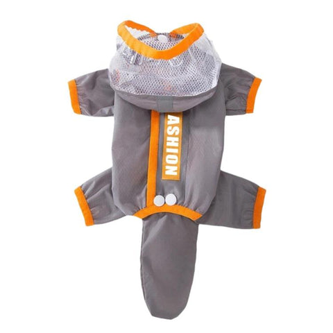 Hipipet Color Block Raincoat For Medium & Small Dogs With Traction Design Frosted Edged Transparent Pet Rain Jacket With Tail Cover, XS, S, M, L, XL, XXL