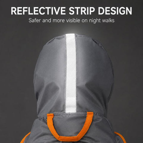 Hipipet Color Block Raincoat For Medium & Small Dogs With Traction Design Frosted Edged Transparent Pet Rain Jacket With Tail Cover, XS, S, M, L, XL, XXL