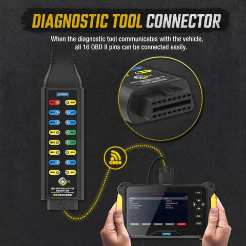 AUTOOL OBD2 Diagnostic Protocol Scanner Vehicle Power System Jumper Box, OBD2 Diagnostic Protocol Scanner