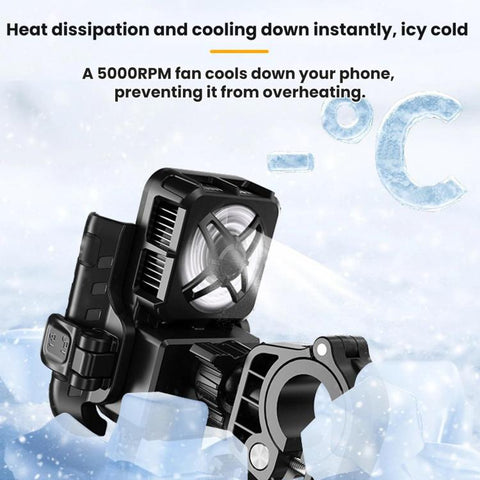 Motorcycle Semiconductor Cooling Mobile Phone Live Streaming Heat Sink Bracket, Handlebars