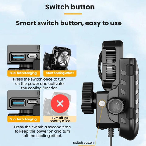 Motorcycle Semiconductor Cooling Mobile Phone Live Streaming Heat Sink Bracket, Handlebars