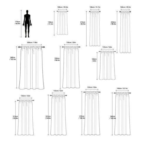 Single Sheer Curtains Light Filtering Rod Pocket Voile Window Drapery, 132x270cm, 140x260cm, 150x250cm