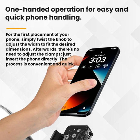Motorcycle Semiconductor Cooling Heat Dissipation Phone Holder, Mirror Base