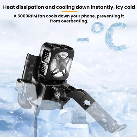 Motorcycle Semiconductor Cooling Heat Dissipation Phone Holder, Mirror Base