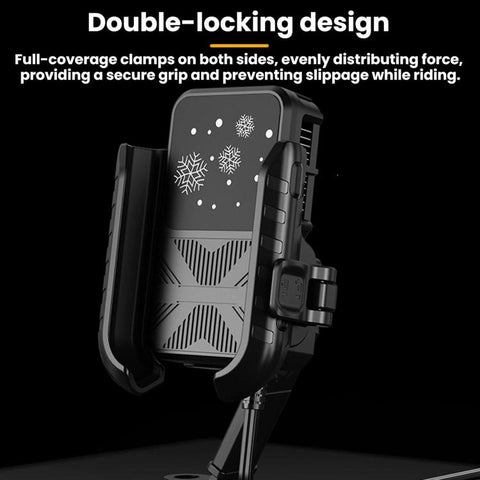 Motorcycle Semiconductor Cooling Heat Dissipation Phone Holder, Mirror Base