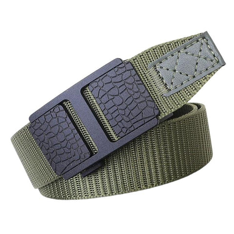 Mens Casual Web Belt Business Work Nylon Belts With Automatic Buckle, 105cm, 115cm, 125cm