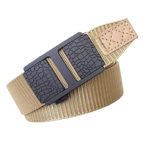 Mens Casual Web Belt Business Work Nylon Belts With Automatic Buckle, 105cm, 115cm, 125cm