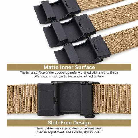 Automatic Buckle Belt Men Outdoor Nylon Belt, 105cm, 115cm, 125cm