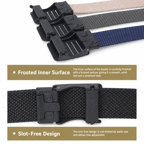 Automatic Buckle Nylon Belt Men Belt For Business Casual Denim Wear, 105cm, 115cm, 125cm