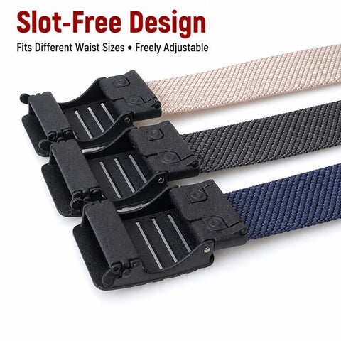 Automatic Buckle Nylon Belt Men Belt For Business Casual Denim Wear, 105cm, 115cm, 125cm