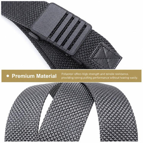 Automatic Buckle Nylon Belt Men Belt For Business Casual Denim Wear, 105cm, 115cm, 125cm