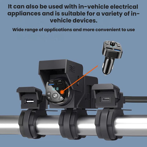 Motorcycle Mobile Phone QC3.0 Waterproof PD Fast Charging USB Charger