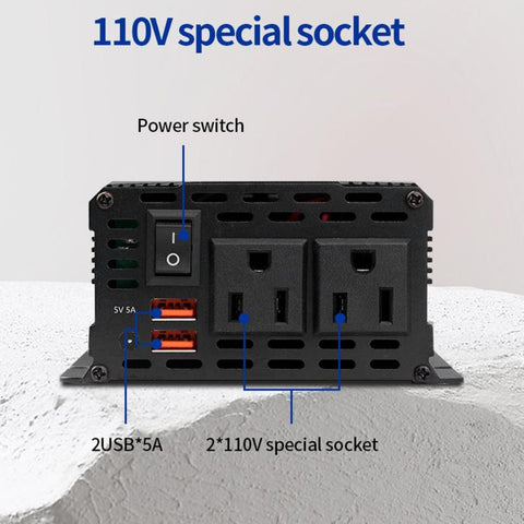 XUYUAN 12V To 110V Car-Modified Sine Wave Inverter 500W With Display Screen