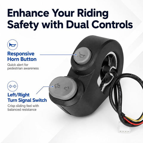 For Segway Ninebot MAX G2 Horn & Turn Signal Switch Assembly Electric Scooter Handlebar Control Button, Horn & Turn Signal Switch