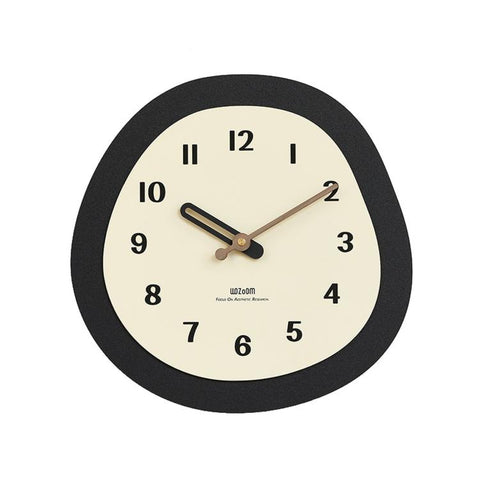 wozoom Modern Oval Wall Clock Silent Non Ticking Walnut Wood Pendulum Decorative Timepiece, Minimalist Medium, Minimalist Large, Swinging Medium, Swinging Large