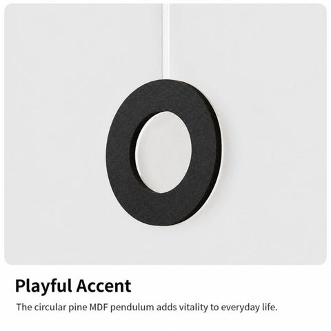 wozoom Modern Oval Wall Clock Silent Non Ticking Walnut Wood Pendulum Decorative Timepiece, Minimalist Medium, Minimalist Large, Swinging Medium, Swinging Large
