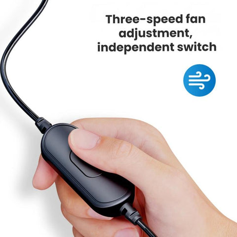 SHUNWEI 12V/24V Car Cup Holder Fan With USB Single Head, SD-2701