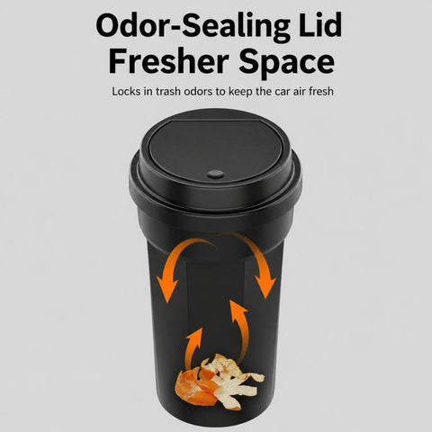 Multifunctional Car Trash Can Mini Vehicle Storage Bucket & Ashtray, Car Trash Can With Lid