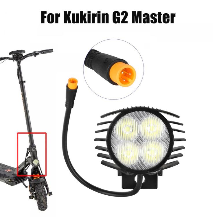 For KuKirin G2 Master Electric Scooter LED Headlight With 3-Pin Waterproof Plug, Headlight