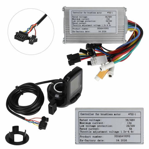 S886 350W Electric Scooter Brushless Motor Controller and LCD Display Throttle Kit 36V/48V 13A