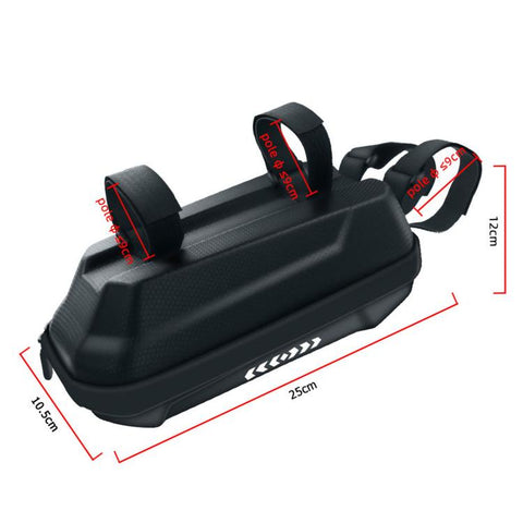 2L Waterproof Electric Scooter Handlebar Bag EVA Hard Shell Front Hanging Storage Pack for Bicycles, 2L