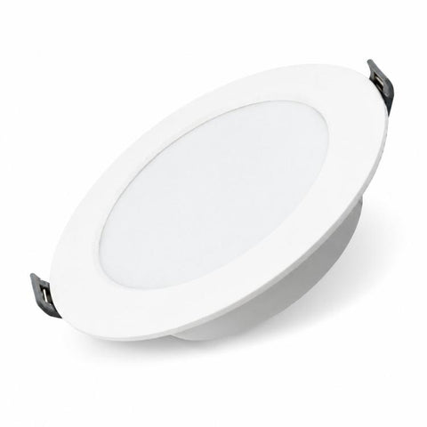 6500K Recessed LED Panel Downlight Flat Can Light Full Plastic Insulated Ceiling Lamp, 12W Round, 18W Round, 30W Round, 12W Square, 18W Square, 30W Square