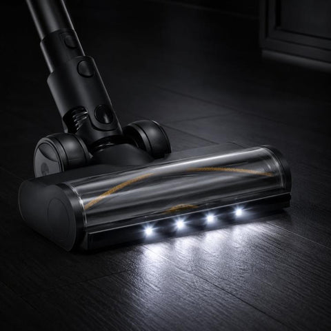 Motorized Floor Brush Head With LED Lights For Dreame R10 / R20 / R30 / T20 / T30 Vacuums, White LED Lights