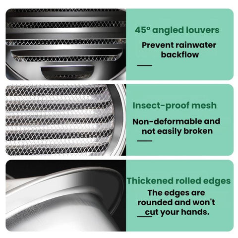 Stainless Steel Range Hood Exhaust Pipe Vent Exterior Wall Rainproof Cover, 50# Polished Thickened, 60# Polished Thickened, 70# Polished Thickened, 80# Polished Thickened, 90# Polished Thickened, 100# Polished Thickened, 110# Polished Thickened        ...