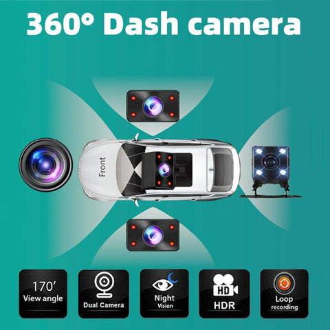 A52 2K HD Infrared Night Vision Dash Cam WIFI Connected Vehicle Camera, Front+Left+Inner+Right, Front+Left+Inner+Right+Rear