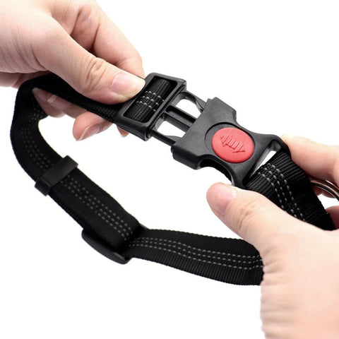 Dog Collar With Integrated Control Handle Heavy Duty Nylon Leash With Safety Lock Buckle For Medium Large Dogs