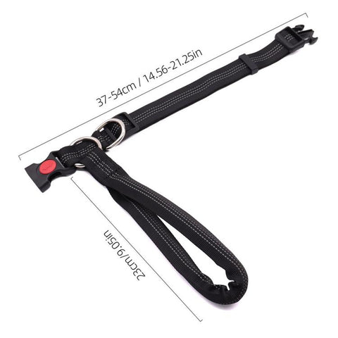Dog Collar With Integrated Control Handle Heavy Duty Nylon Leash With Safety Lock Buckle For Medium Large Dogs