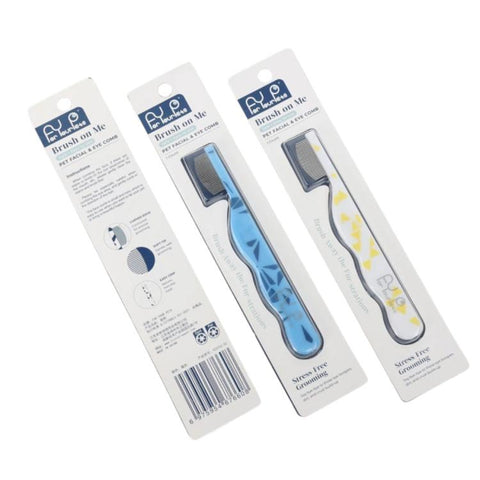 Mini Pet Facial and Eye Comb 0.35mm Fine Tooth Flea Comb with Curved Safety Metal Pins