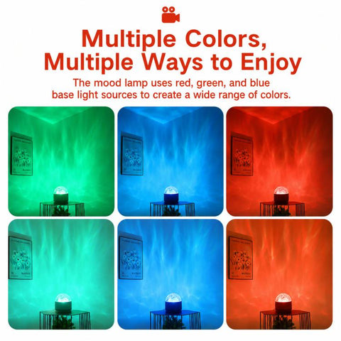 Atmosphere Night Light 16 Colors Rotating Projector Desk Lamp With Remote Control, USB Plug-in, Rechargeable