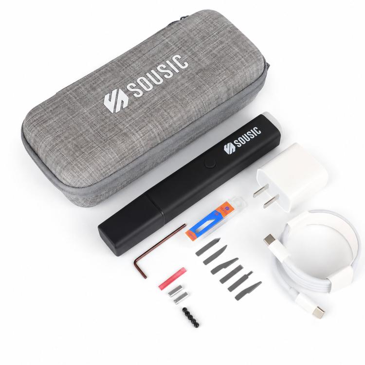 45W Handheld Ultrasonic Cutter Plastic Resin PCB Carbon Fiber Portable Cutting Tool, US Plug, SOUSIC 19-Piece Set Basic, SOUSIC 18-Piece Set Upgraded