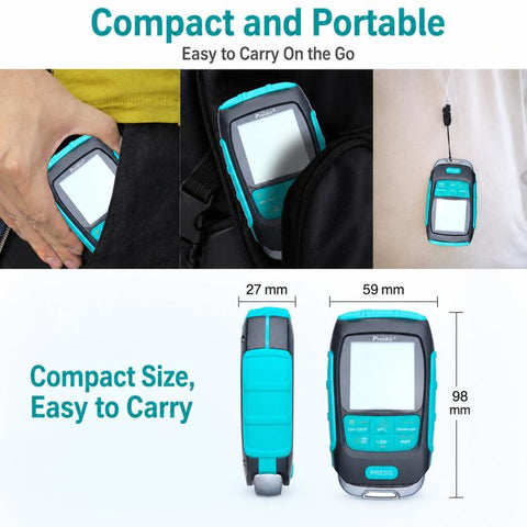 Multifunctional Optical Power Meter 4 In 1 Fiber Optic Tester, Proskit MT-7615-C 15nW, Proskit MT-7616-C 30nW