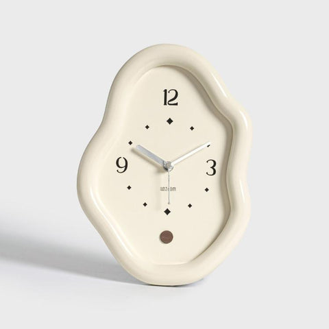 wozoom Modern Irregular Desk Clock Silent Table Clocks For Living Room Decor