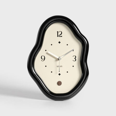 wozoom Modern Irregular Desk Clock Silent Table Clocks For Living Room Decor