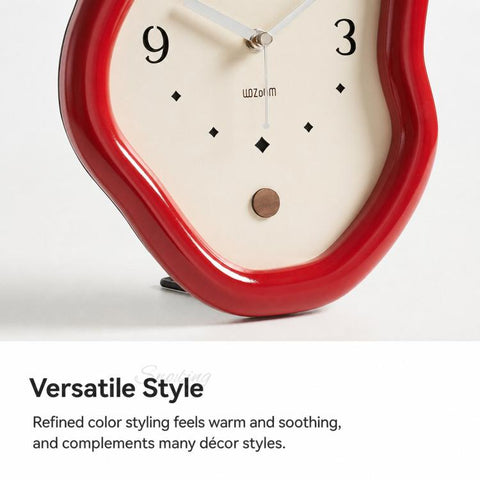 wozoom Modern Irregular Desk Clock Silent Table Clocks For Living Room Decor