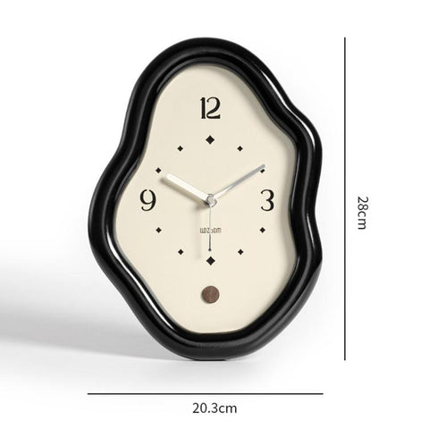 wozoom Modern Irregular Desk Clock Silent Table Clocks For Living Room Decor