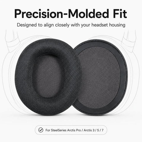 2pcs Replacement Ear Pads  For Steelseries Arctis Pro / Arctis 3 / 5 / 7 Breathable Athletic Mesh Cushions