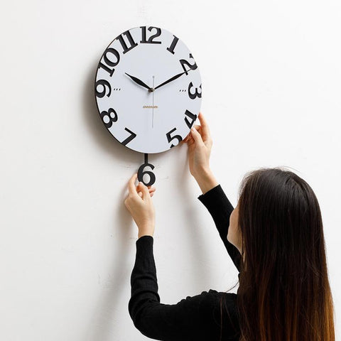 wozoom Modern Wall Clock Living Room Kitchen Decor Silent Clock