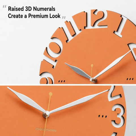 wozoom Modern Wall Clock Living Room Kitchen Decor Silent Clock